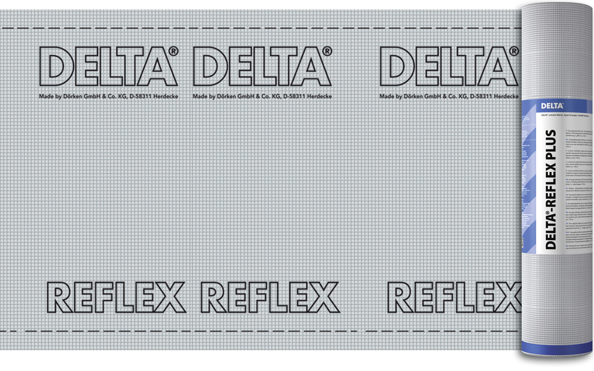 Пароизоляционная плёнка с отражающим покрытием DELTA REFLEX (75м²)